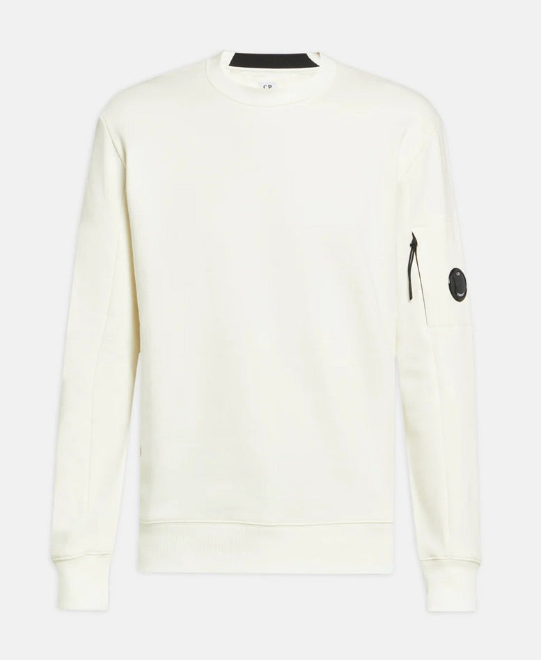 CP Company Diagonal Fleece Sweatshirt White