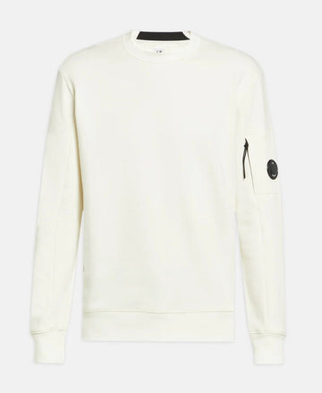 CP Company Diagonal Fleece Sweatshirt White