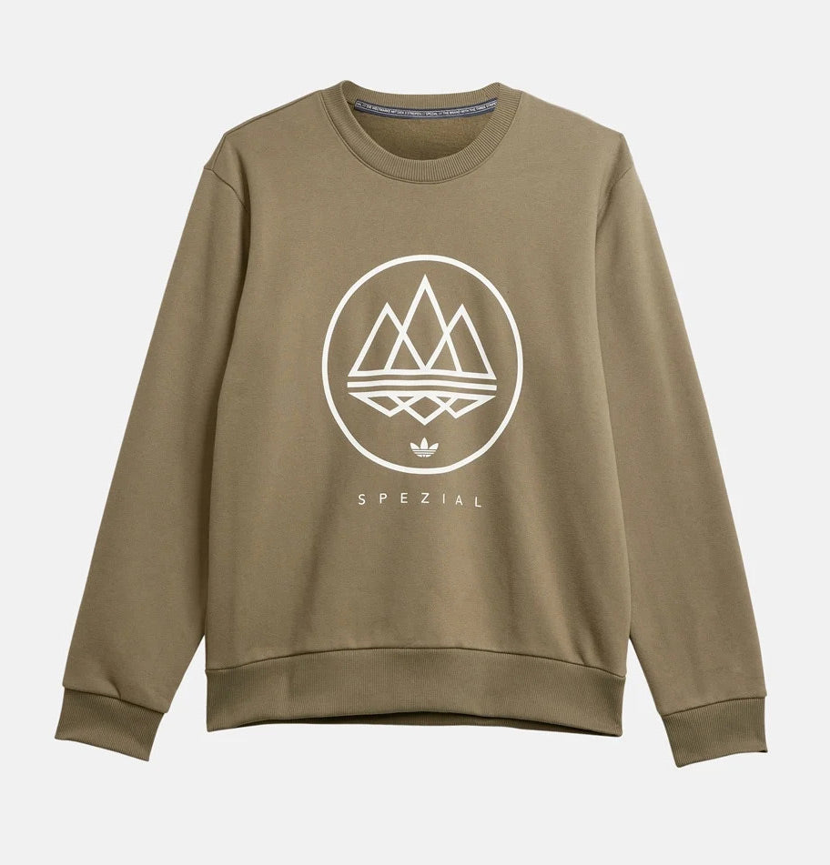 Adidas Spzl Modtrefoil Crew Sweatshirt Olive Strata