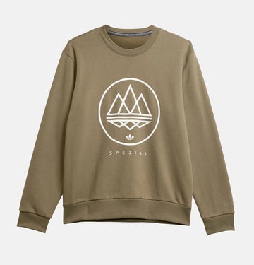 Adidas Spzl Modtrefoil Crew Sweatshirt Olive Strata