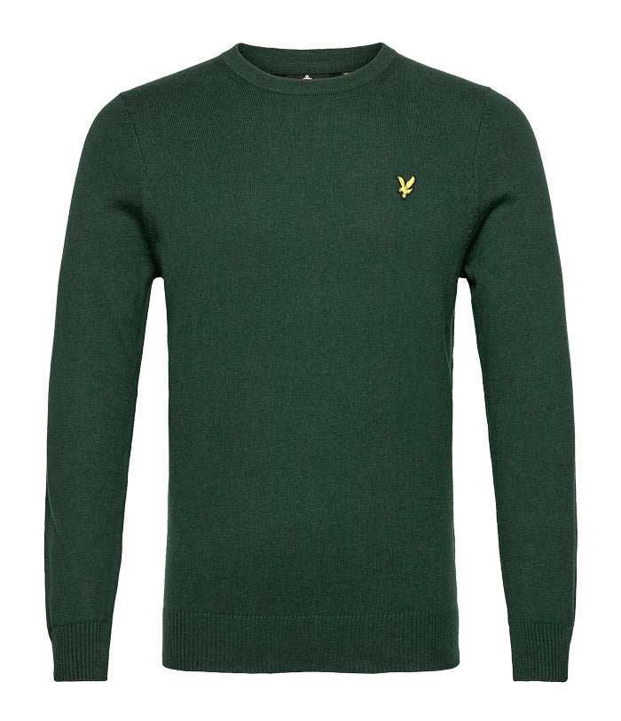 Lyle & Scott Cotton Merino Jumper, Dark Green