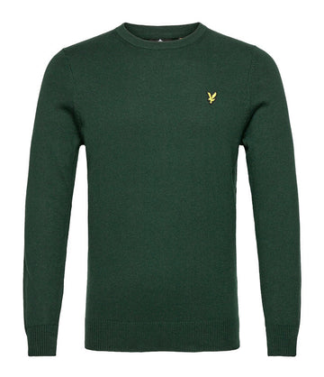 Lyle & Scott Cotton Merino Jumper, Dark Green